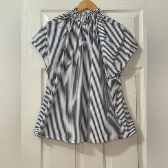 TUCKERNUCK POMANDER PLACE Blue Stripe Rae Blouse - Picture 10 of 12